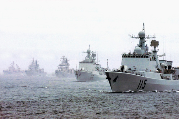 圖文：北海艦隊新型驅(qū)逐艦編隊實戰(zhàn)演練